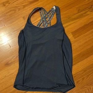 Lululemon dark green tank top size 6